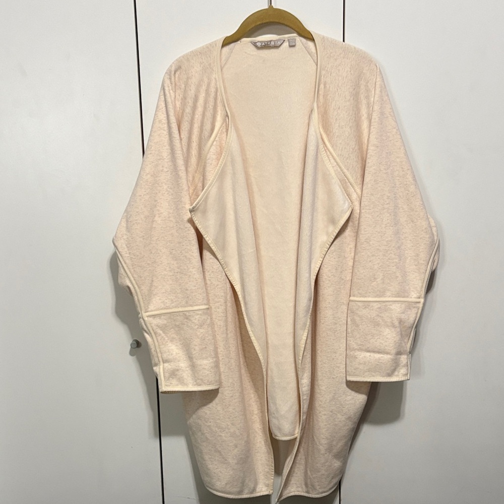 Athleta Light Cream Open Cardigan